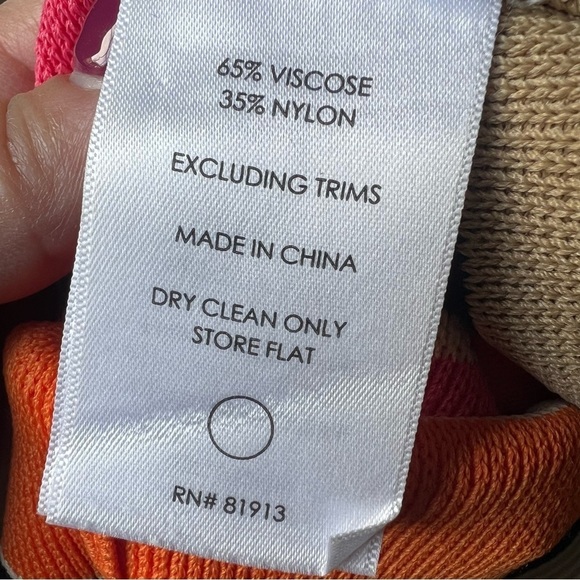 Tracy Reese Multicolored Slim Striped Pull On Pencil Skirt Zippered Slit, Small - Picture 8 of 12